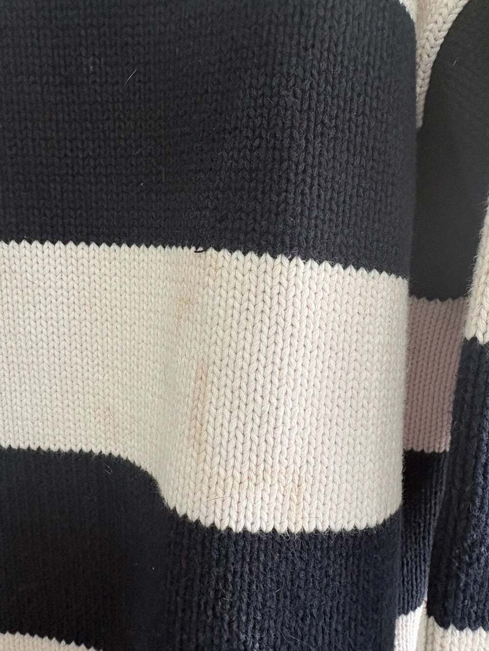 Jones Wear Sport Vintage Striped Nautical Anchor Knit Hooded Sweater Size Medium - Picture 8 of 8